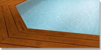 liner piscine gris clair