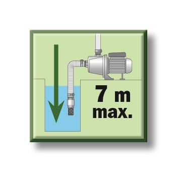 Hauteur aspiration maxi 7m