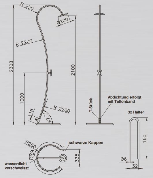 dimensions douche cobra